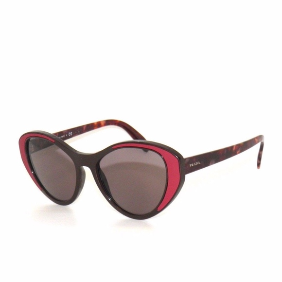 Prada 14U 14 YEO-6X1 Brown Bordeaux  Sunglasses - Picture 1 of 5